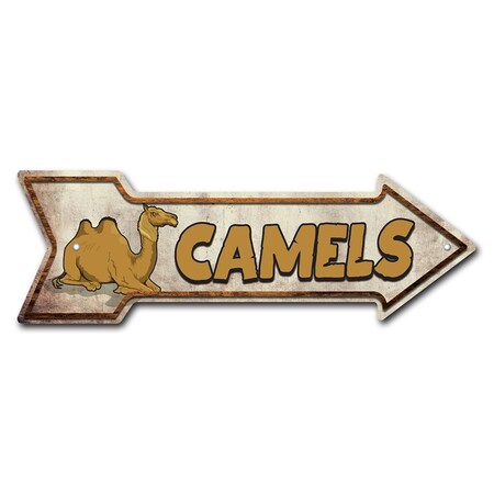 Camels Arrow Sign Funny Home Decor 30in Wide